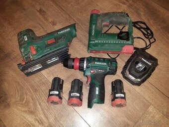 Set aku nářadí - vrtačka, pčímočará pila, sponkovačka