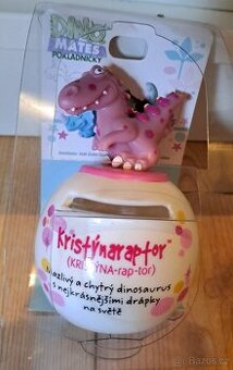 Dětská pokladnička se jménem Dino Mates Kristýna