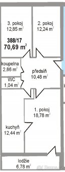 odolena voda3+kk ca. 71m2 osobni vlastnictvi/ bez realitky - 1