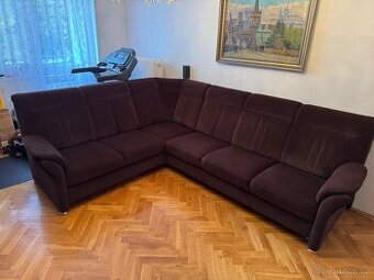 Rohová sedací souprava Malaga - Hnědá