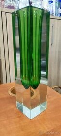 váza EXBOR - výška 20,5 cm - zelené jádro - 1
