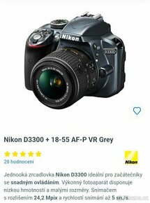 Nikon D3300 + objektiv