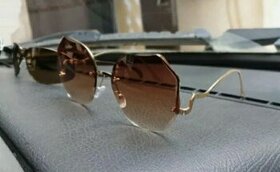 Nové dámské sluneční brýle hranaté hnědé Stylové módní - 1