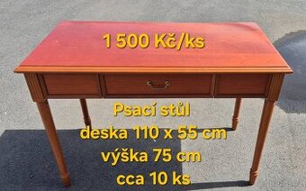 Psací, konferenční, noční, toaletní stůl a další