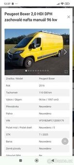 Fiat Ducato 2.0 HDI 2016 pouze 108000 km dobrá výbava Stk