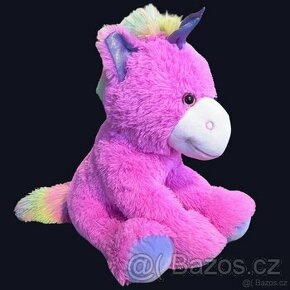 Velký růžový jednorožec, vel. 40 cm