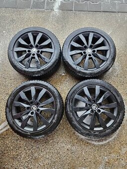 Originál ALU Škoda CRYSTAL BLACK 5x112  R17