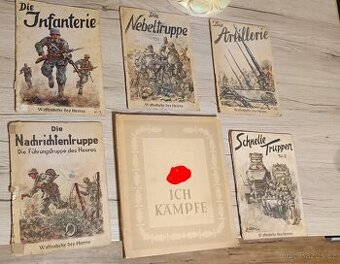 Německé časopisy a kniha.