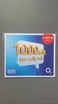 O2 Datamanie 1000GB na rok - nové