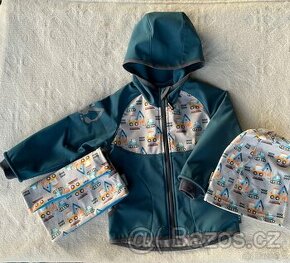 Unuo softshellová bunda-NOVÁ, čepice a nákrčník bagry