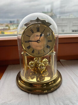 Starozitne zlate stolni hodiny Quarz Hermle