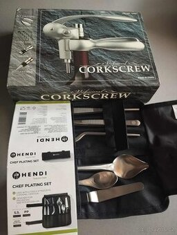 Profi servírovací sada a celokovový otvírák na víno