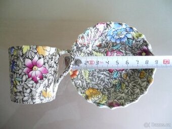 Glazovaný hrníček s podšálkem Zn. KING R-Spode Inpi, England