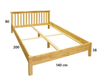 postel masiv 140x200 cmm