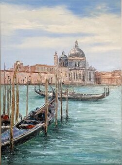Obraz Benátky 55×75 cm – olej na plátně
