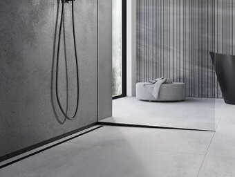 Mexen Line-B odtoková lišta ke sklu 120 cm pravá, černá