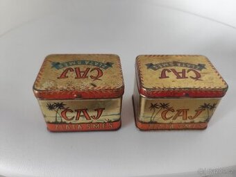 Starožitné plechové krabičky od čaje