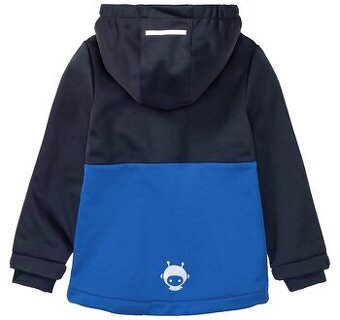 ☘️ SOFTSHELLOVÁ BUNDA modrá s mimozemšťanem vel. 122/128 ☘