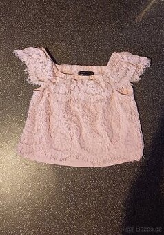 Krajkový crop top, vel. 36