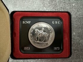 Stříbrný Dollar 1973 - Kanadská Jízdní Policie  TOP STAV - 1