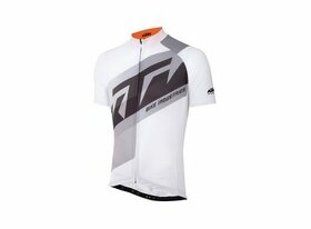 Cyklistický dres KTM Factory Line White/grey/orange vel S