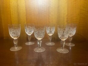 Sada broušených skleniček Bohemia Crystal II