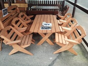 Stůl+6 křesel na zahradu