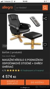nove křeslo nepoužite