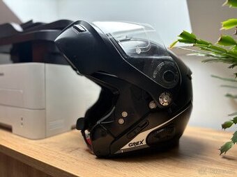 Výklopná přilba na motorku Grex G9.1 s interkomem, vel. S
