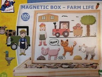 magnetická tabule s magnetkami