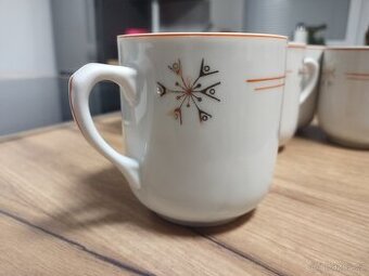 Sada 6 ks retro hrníčků - Made in Czechoslovakia.