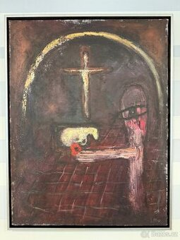 Josef Jíra 87, olej na plátně 85x66cm s posudkem