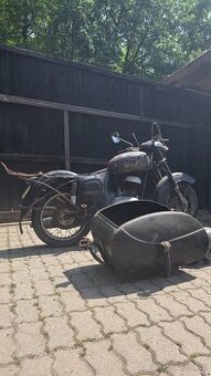 ČZ 175, TYP 450, z roku 1961 včetně vozíku PAV 40