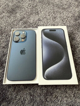 iPhone 15 PRO 128GB - Blue titanium TOP stav
