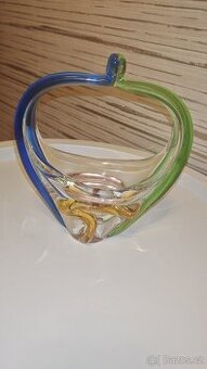 Košík z hutního skla František Zemek "Rhapsody"