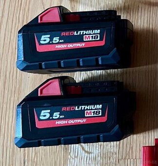 Nová milwaukee M18 baterie 5,5 ah