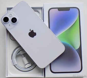 iPhone 14 Purple BATERIE 100% TOP