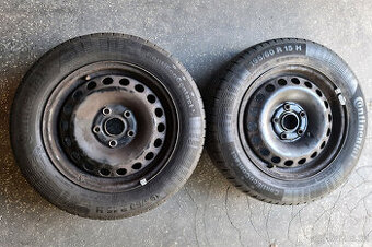 2x disky 5x112 s letními pneu Continental 195/60 R15