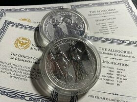 2x 1oz stříbrné mince Germania Mint The Allegories 2019 - 1