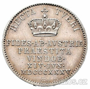 medaile stříbro Ferdinad V. stará Vídeň
