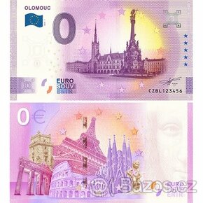 0 Euro Souvenir bankovka Olomouc