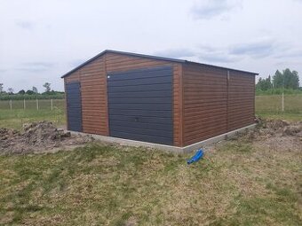 Plechová garáž 6x6m