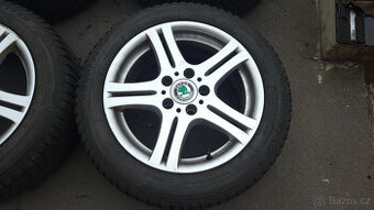 90% zimní ALU kola 16" 5x112 Octavia 2 a 3, Superb 2