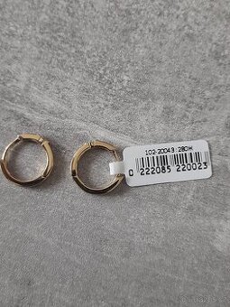 Dámské náušnice 585 14k s diamantem 0,06ct