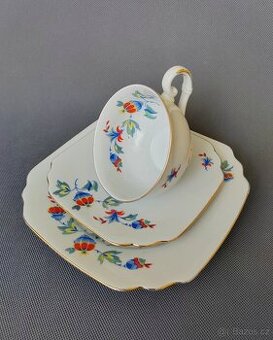 Originální porcelánová čajová sada/trio od Bareuther