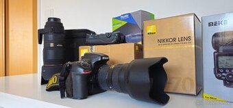 Nikin D800 + objektivy a příslušenství