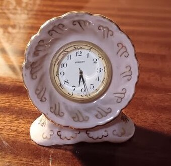 Stolní Hodiny LEANDER 1946 – růžový porcelán