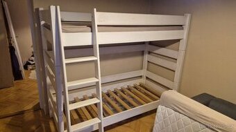 Patrová postel Sendy, výška 180 cm, bílá