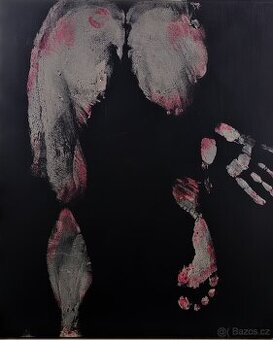 Originální abstraktní obraz – akryl, 50×60 cm