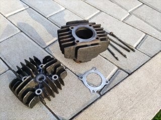 Yamaha PW 50, hlava+válec